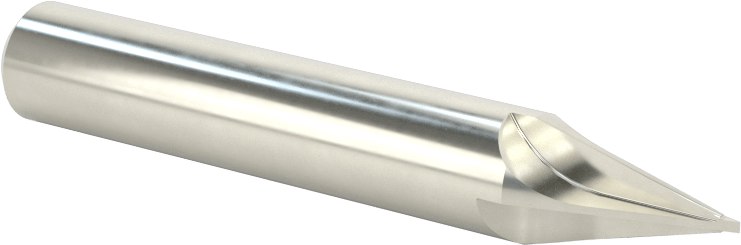 Karbür Pah Kırma Freze, Kaplamasız, 4 Kanallı, 30 Derece Kesim, 3/8" Freze Çapı