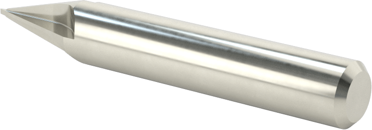 Karbür Pah Kırma Freze, Kaplamasız, 4 Kanallı, 30 Derece Kesim, 3/8" Freze Çapı
