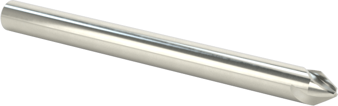 Karbür Pah Kırma Freze, Kaplamasız, 3 Yiv, 60 Derece Kesim, 1/8" Freze Çapı