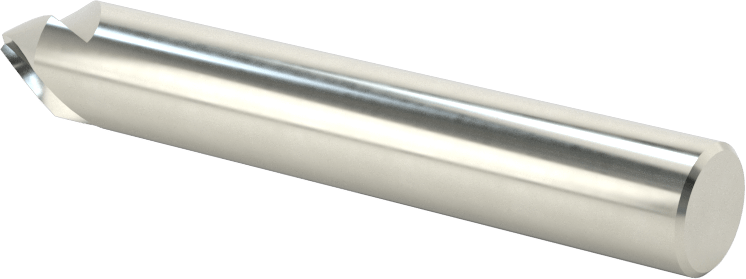 Karbür Pah Kırma Freze, Kaplamasız, 3 Yiv, 60 Derece Kesim, 3/8" Freze Çapı