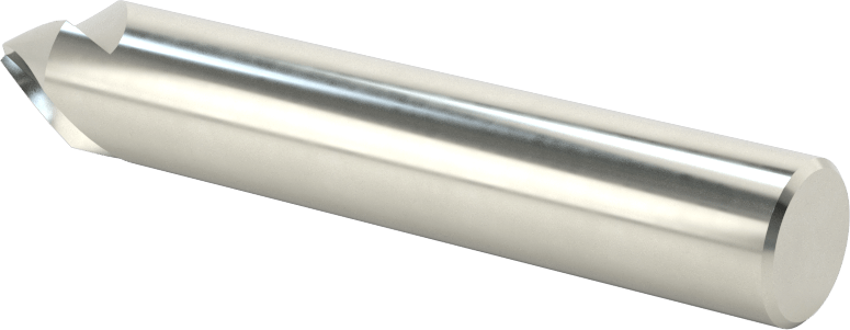 Karbür Pah Kırma Freze, Kaplamasız, 3 Yiv, 60 Derece Kesim, 1/2" Freze Çapı