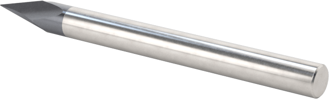 Karbür Pah Kırma Freze, TiAlN Kaplamalı, 2 Yiv, 30 Derece Kesim, 1/8" Freze Çapı