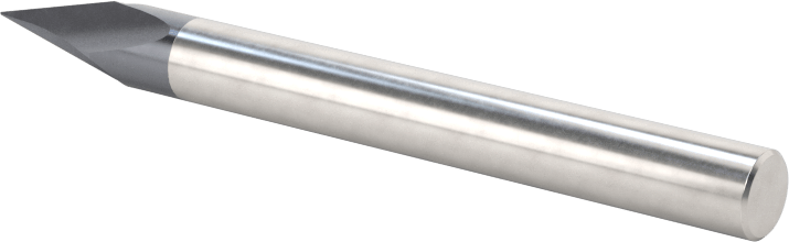 Karbür Pah Kırma Freze, TiAlN Kaplamalı, 2 Yiv, 30 Derece Kesim, 3/16" Freze Çapı