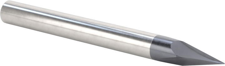 Karbür Pah Kırma Freze, TiAlN Kaplamalı, 2 Yiv, 30 Derece Kesim, 3/16" Freze Çapı