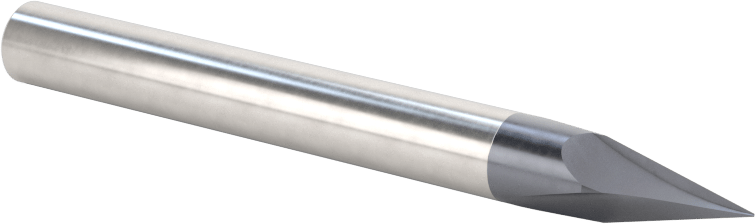 Karbür Pah Kırma Freze, TiAlN Kaplamalı, 2 Yiv, 30 Derece Kesim, 1/4" Freze Çapı