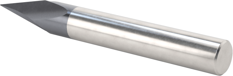 Karbür Pah Kırma Freze, TiAlN Kaplamalı, 2 Yiv, 30 Derece Kesim, 5/16" Freze Çapı