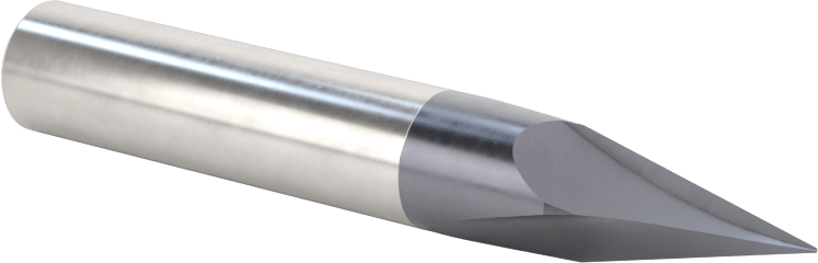 Karbür Pah Kırma Freze, TiAlN Kaplamalı, 2 Yiv, 30 Derece Kesim, 3/8" Freze Çapı