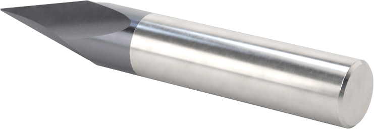 Karbür Pah Kırma Freze, TiAlN Kaplamalı, 2 Yiv, 30 Derece Kesim, 3/8" Freze Çapı