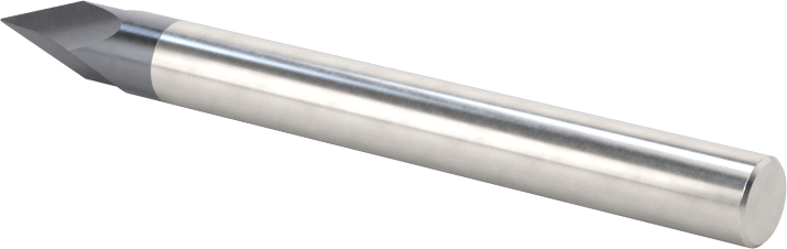 Karbür Pah Kırma Freze, TiAlN Kaplamalı, 2 Yiv, 40 Derece Kesim, 3/16" Freze Çapı