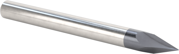 Karbür Pah Kırma Freze, TiAlN Kaplamalı, 2 Yiv, 40 Derece Kesim, 3/16" Freze Çapı