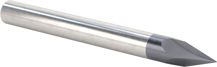 Karbür Pah Kırma Freze, TiAlN Kaplamalı, 2 Yiv, 40 Derece Kesim, 1/4" Freze Çapı