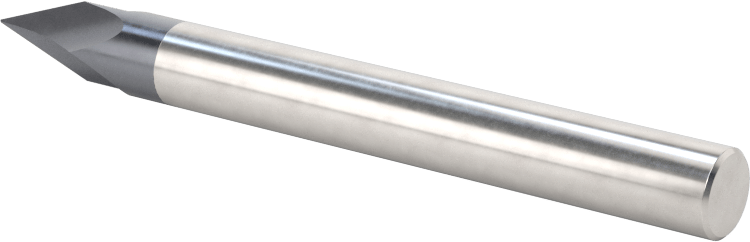 Karbür Pah Kırma Freze, TiAlN Kaplamalı, 2 Yiv, 40 Derece Kesim, 1/4" Freze Çapı