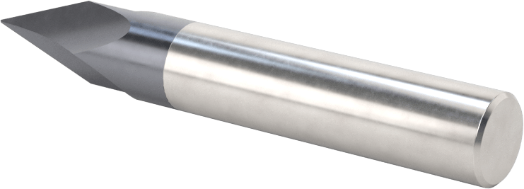 Karbür Pah Kırma Freze, TiAlN Kaplamalı, 2 Yiv, 40 Derece Kesim, 3/8" Freze Çapı