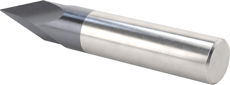 Karbür Pah Kırma Freze, TiAlN Kaplamalı, 2 Yiv, 40 Derece Kesim, 1/2" Freze Çapı