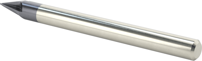Karbür Pah Kırma Freze, TiAlN Kaplamalı, 4 Kanallı, 30 Derece Kesim, 1/8" Freze Çapı