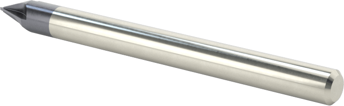 Karbür Pah Kırma Freze, TiAlN Kaplamalı, 4 Kanallı, 40 Derece Kesim, 1/8" Freze Çapı