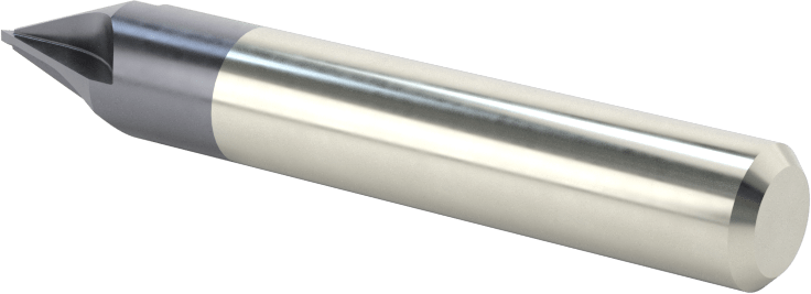 Karbür Pah Kırma Freze, TiAlN Kaplamalı, 4 Kanallı, 40 Derece Kesim, 3/8" Freze Çapı