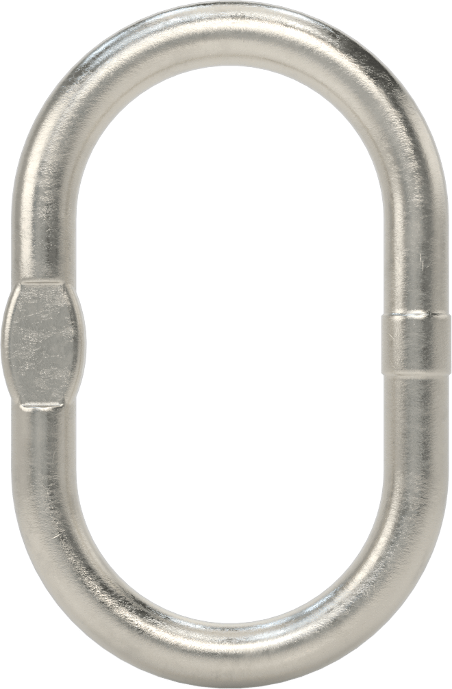 Oblong Chain Ring - for Lifting, 318Ln Stainless Steel, Grade 63 Chain, 9/32 Trade Size (1 Chain)