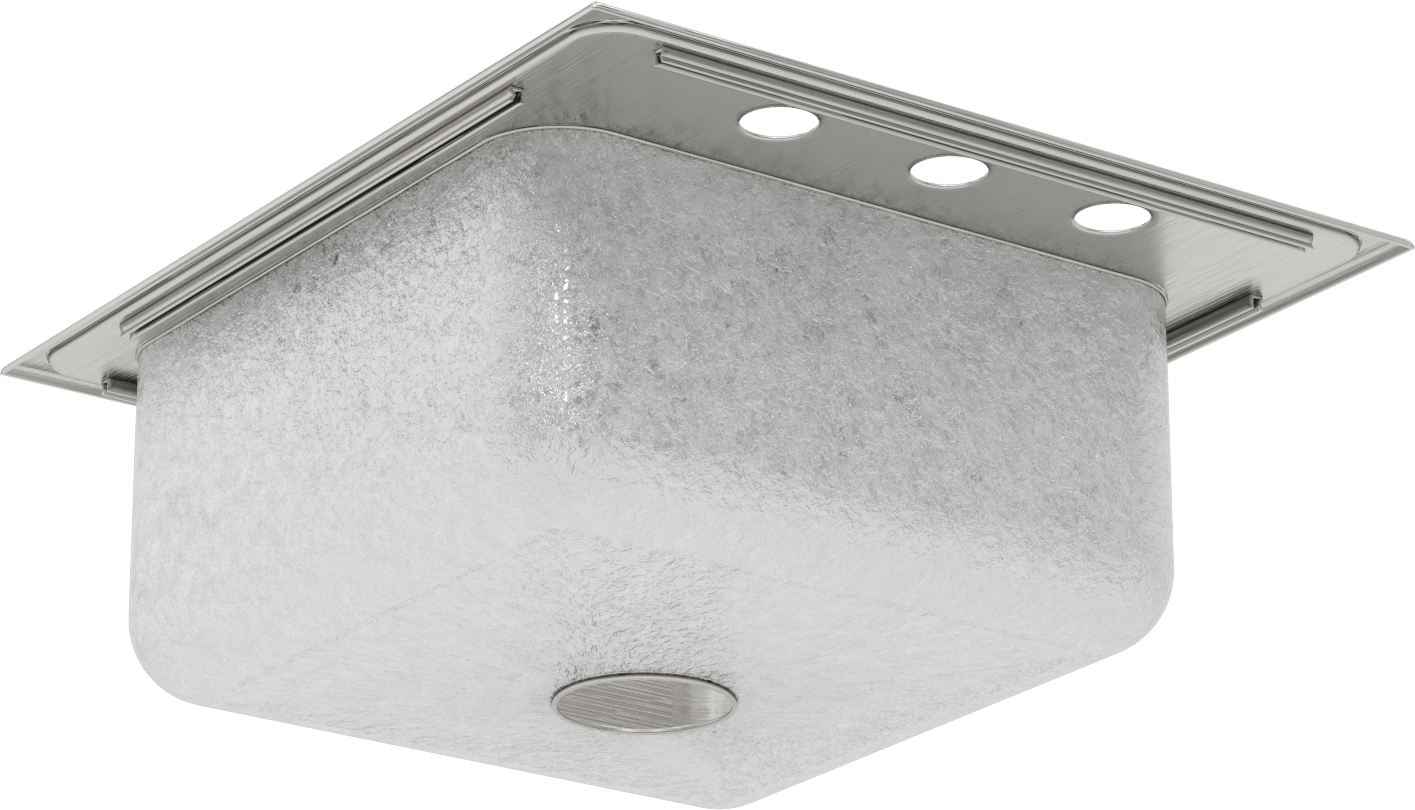 304 Paslanmaz Çelik Tezgah Üstü Evye, 19-1/2“ Genişlik x 22” Derinlik x 7-5/8" Toplam Yükseklik