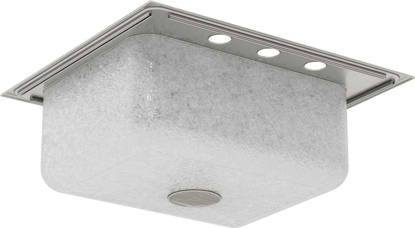 304 Paslanmaz Çelik Tezgah Üstü Evye, 22“ Genişlik x 19-1/2” Derinlik x 7-5/8" Toplam Yükseklik