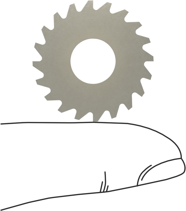 Karbür Dilme Testeresi, 1/64" Kalınlık, 1" Çap