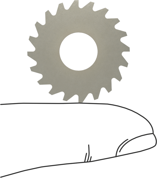 Karbür Dilme Testeresi, 1/32" Kalınlık, 1" Çap