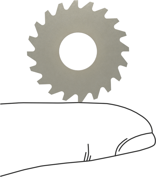 Karbür Dilme Testeresi, 1/16" Kalınlık, 1" Çap