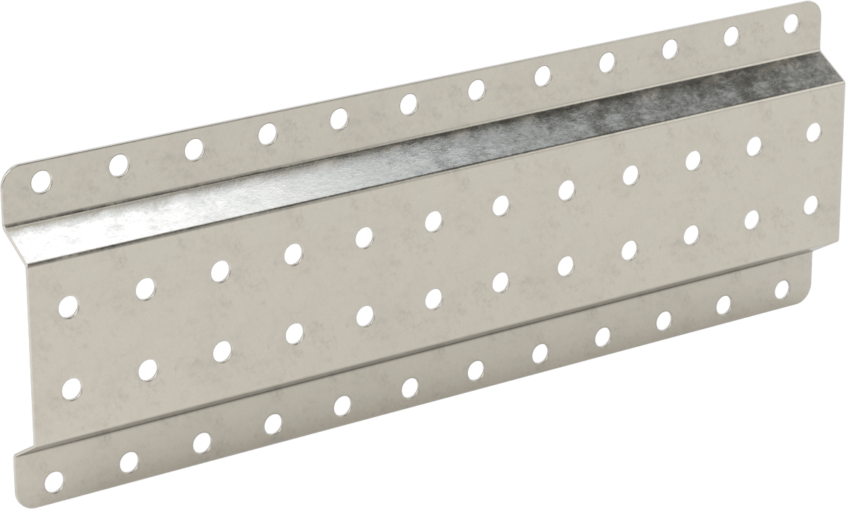 Delikli Pano Şeridi, Parlak Paslanmaz Çelik, 9/32" Çaplı Delikler, 12“ Genişlik x 4” Yükseklik