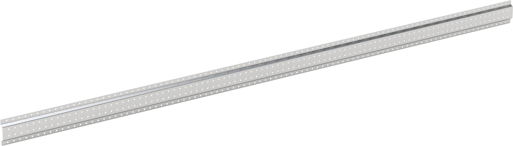 Delikli Pano Şeridi, Mat Alüminyum, 9/32" Çaplı Delikler, 96“ Genişlik x 4” Yükseklik