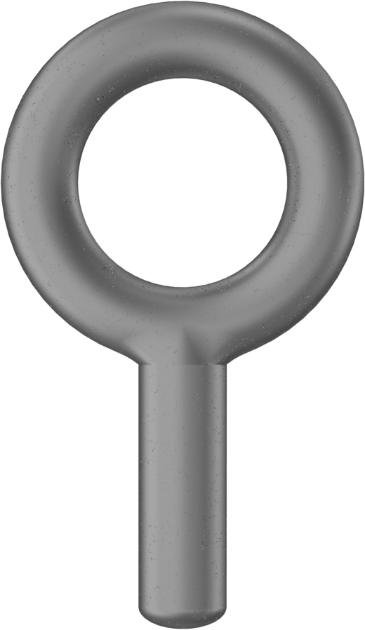 Dişsiz Çelik Yönlendirme Halka Cıvatası, Omuz Yok - Kaldırma İçin Değil, 1/2“ Çap x 1-1/2” Uzunlukta Şaft