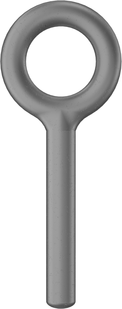 Dişsiz Çelik Yönlendirme Halka Cıvatası, Omuz Yok - Kaldırma İçin Değil, 1/2“ Çap x 3” Uzunluk Şaft