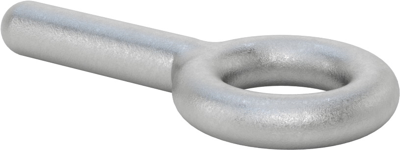 Dişsiz Çelik Yönlendirme Halka Cıvatası, Omuz Yok - Kaldırma İçin Değil, 3/4“ Çap x 3” Uzunluk Şaft