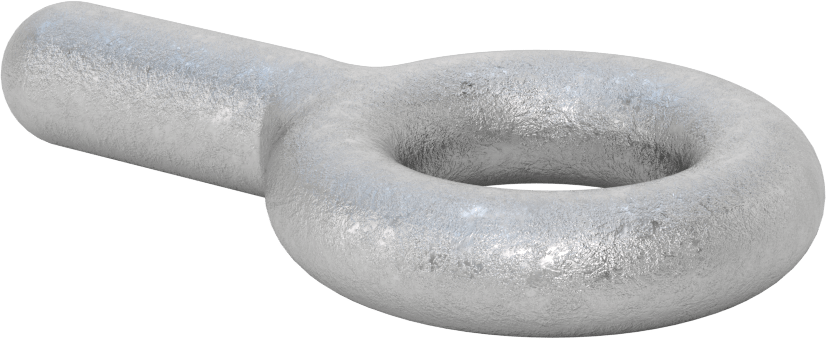 Dişsiz Çelik Yönlendirme Halka Cıvatası, Omuzsuz - Kaldırma Yok, 1-1/8“ Çap x 2,75” Uzunlukta Şaft