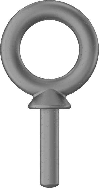 Dişsiz Çelik Yönlendirme Halka Cıvatası, Kaldırma için Omuz Yuvası, 1/4“ Çap x 1” Uzunlukta Şaft