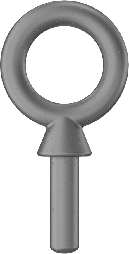 Dişsiz Çelik Yönlendirme Halka Cıvatası, Kaldırma için Omuz Yuvası, 3/8“ Çap x 1-1/4” Uzunlukta Şaft