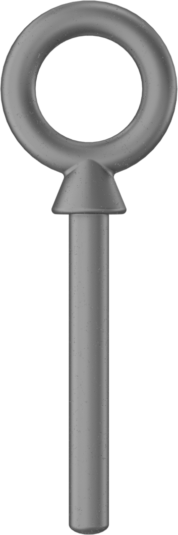 Dişsiz Çelik Yönlendirme Halka Cıvatası, Kaldırma için Omuz Yuvası, 3/8“ Çap x 3” Uzunluk Şaft