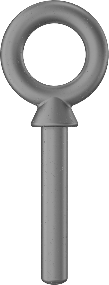 Dişsiz Çelik Yönlendirme Halka Cıvatası, Kaldırma için Omuz Yuvası, 1/2“ Çap x 3” Uzunluk Şaft