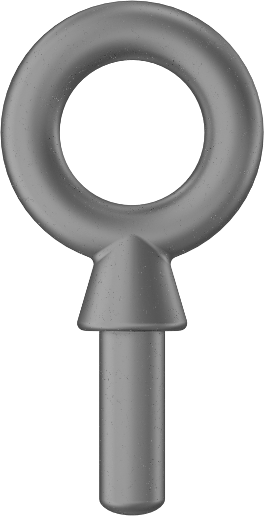 Dişsiz Çelik Yönlendirme Halka Cıvatası, Kaldırma için Omuz Yuvası, 5/8“ Çap x 1-3/4” Uzunlukta Şaft