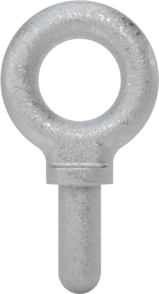 Dişsiz Çelik Yönlendirme Halka Cıvatası, Kaldırma için Omuz Yuvası, 7/8“ Çap x 2-1/4” Uzun Şaft