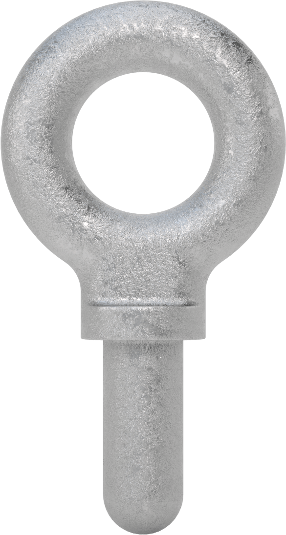 Dişsiz Çelik Yönlendirme Halka Cıvatası, Kaldırma için Omuz Yuvası, 1-1/8“ Çap x 2-3/4” Uzunlukta Şaft