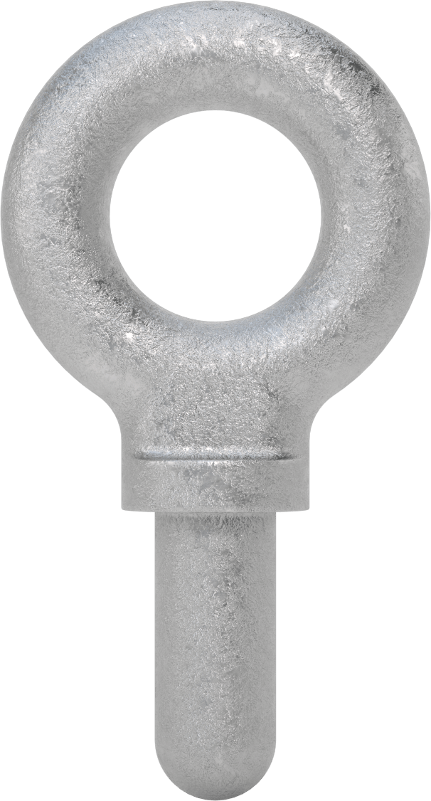 Dişsiz Çelik Yönlendirme Halka Cıvatası, Kaldırma için Omuz Yuvası, 1-1/4“ Çap x 3” Uzun Şaft