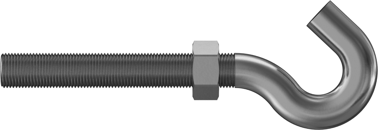 Gerdirme - Kaldırma için Değil, Sadece 18-8 Paslanmaz Çelik Kanca Uçlu Bağlantı Parçası, 5/8"-18 Sağ Dişli