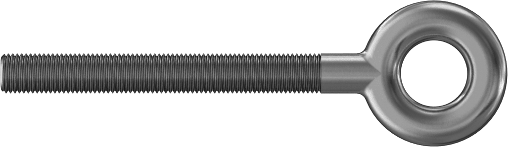 Gerdirme - Kaldırma için Değil, 18-8 Paslanmaz Çelik Yuvarlak Uçlu Bağlantı Elemanı (Sadece), 3/8"-24 Sol Diş