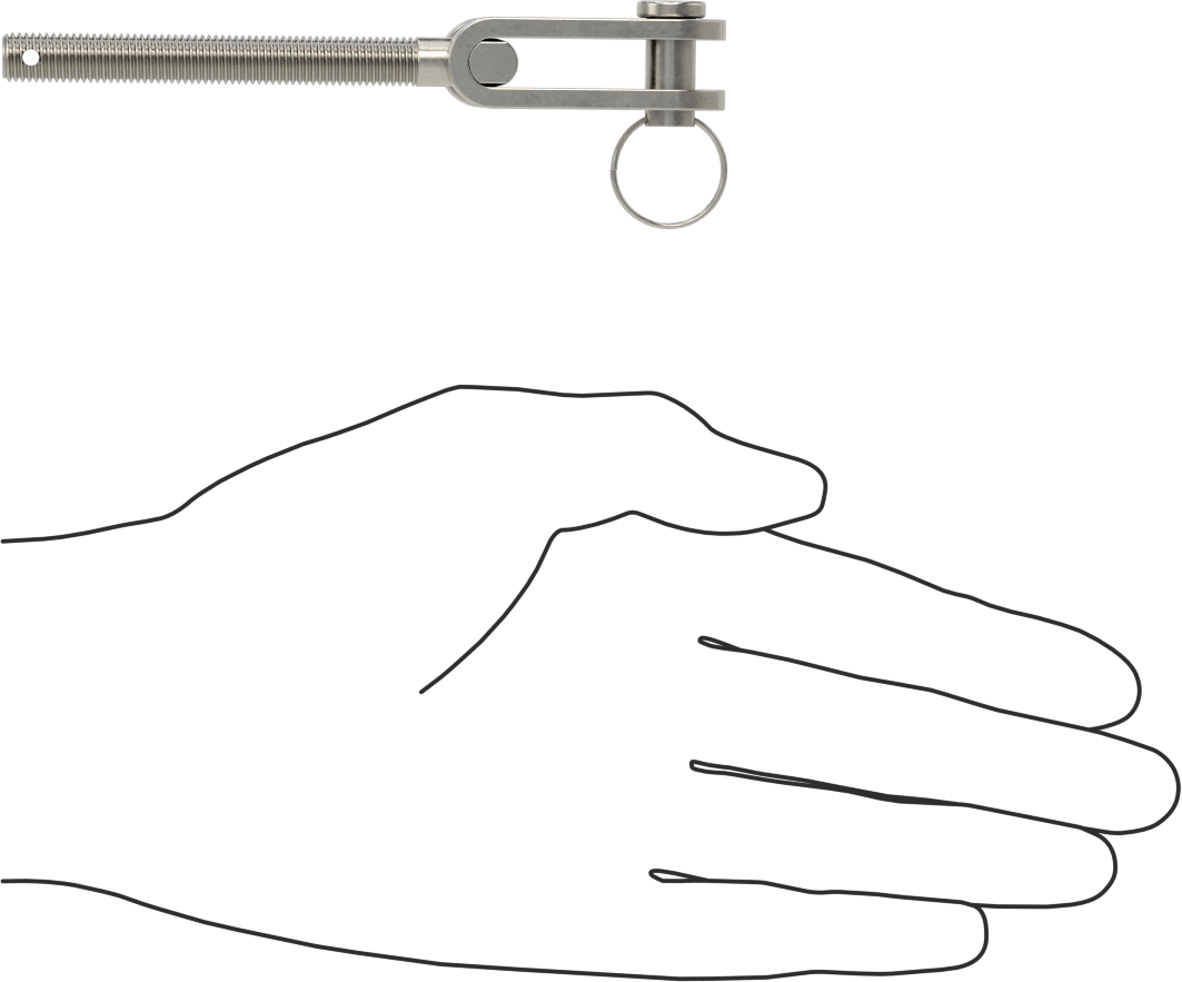 Gerdirme - Kaldırma için Değil, Çatal Uç, 5/16"-24 Sağ Dişli