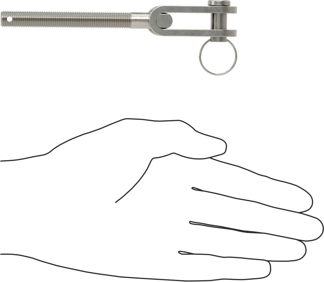 Gerdirme - Kaldırma için Değil, Çatal Uç, 3/8"-24 Sağ Dişli