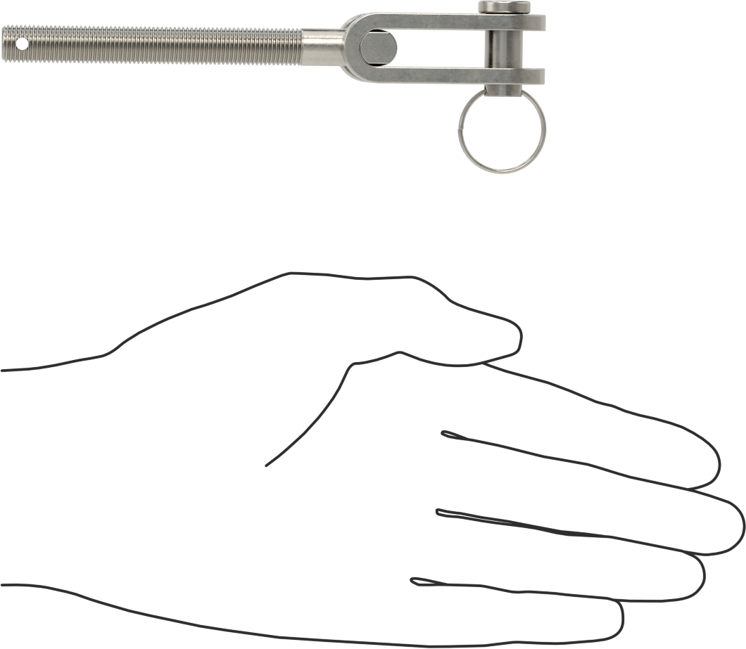 Gerdirme - Kaldırma için Değil, Çatal Uç, 3/8"-24 Sol Diş