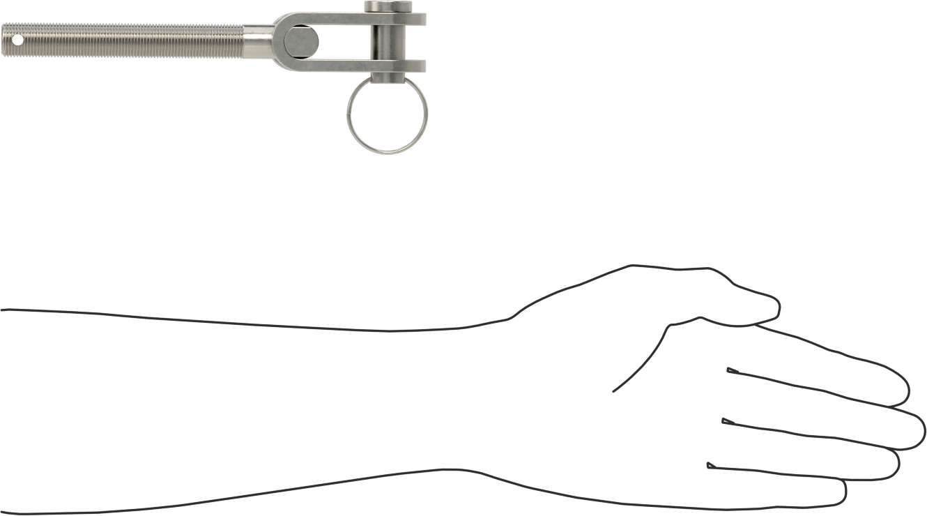 Gerdirme - Kaldırma için Değil, Çatal Uç, 5/8"-18 Sol Diş