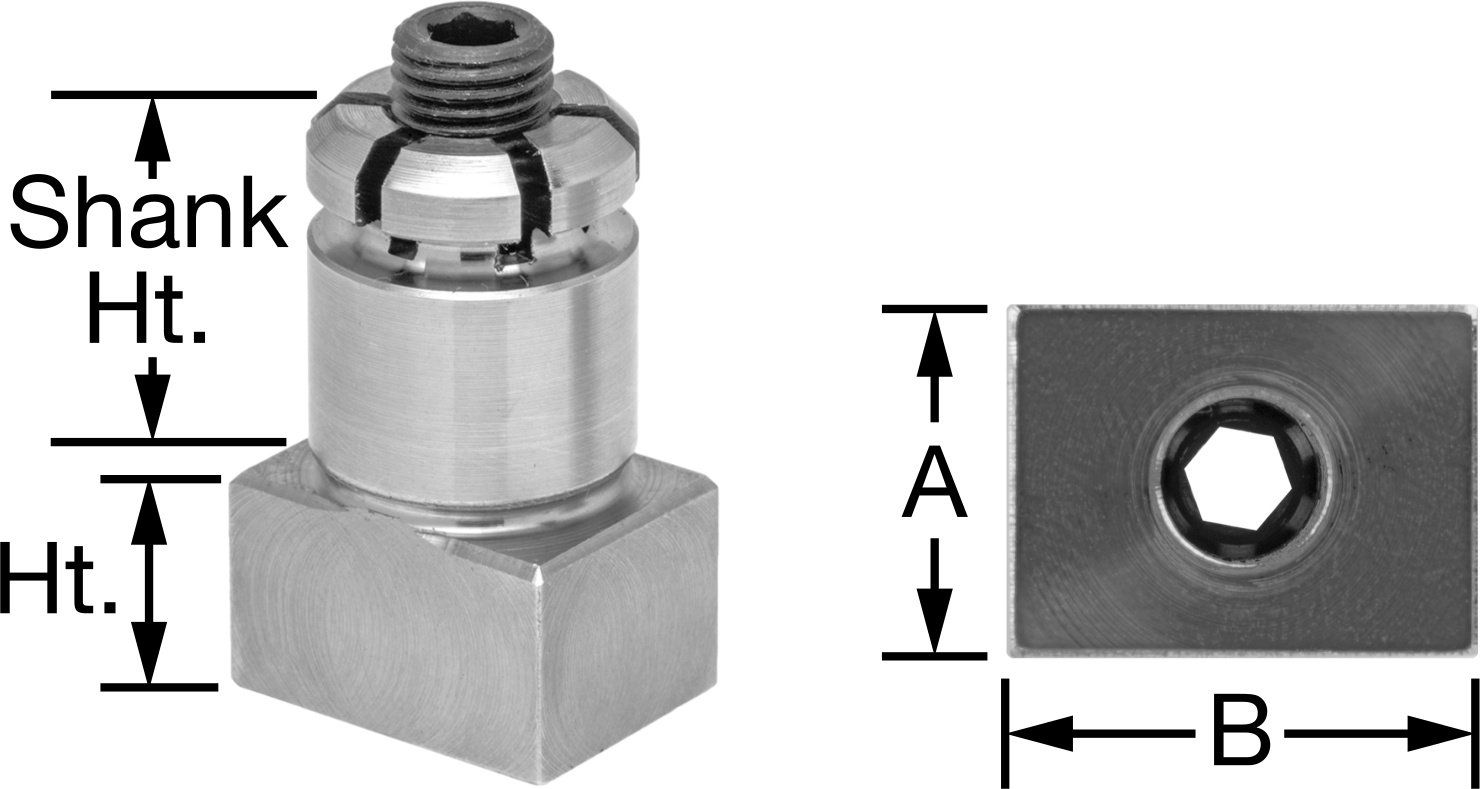 Delik Montaj Fikstür Anahtarı, 1/2“ x 7/8” T-Yuvası Genişliği için, Genişletme