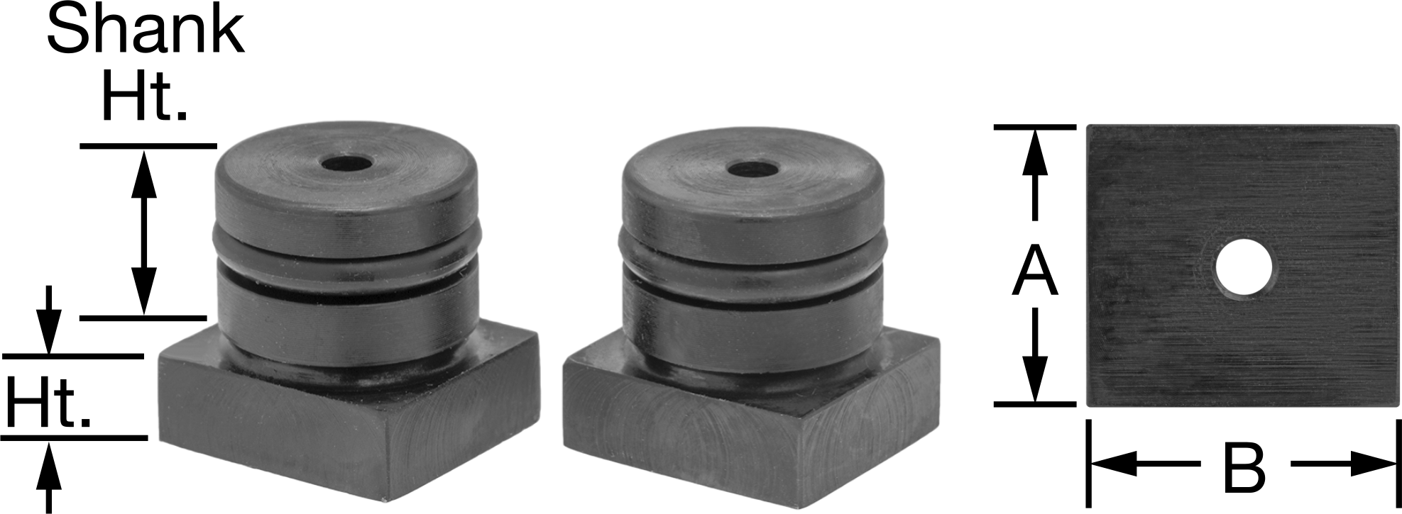 Delik Montaj Fikstür Anahtarı, 5/8“ x 11/16” T-Yuvası Genişliği için, İtme
