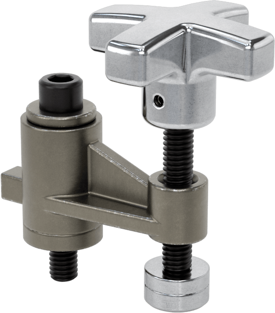 Dönen Vida Kelepçesi, 1-1/2" Uzanma Mesafesi, 5/16"-18 Diş Boyutu